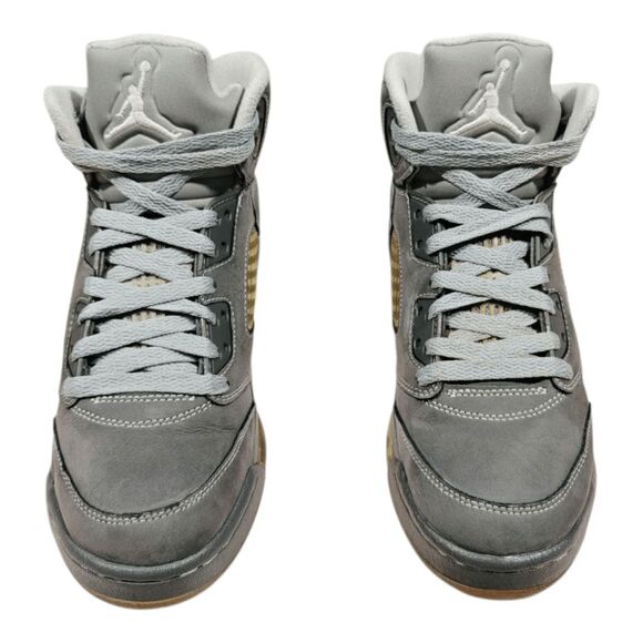 NIKE Air Jordan 5 Retro 'Wolf Grey' Sneakers Size 5.5Y/W7 - Picture 4 of 9